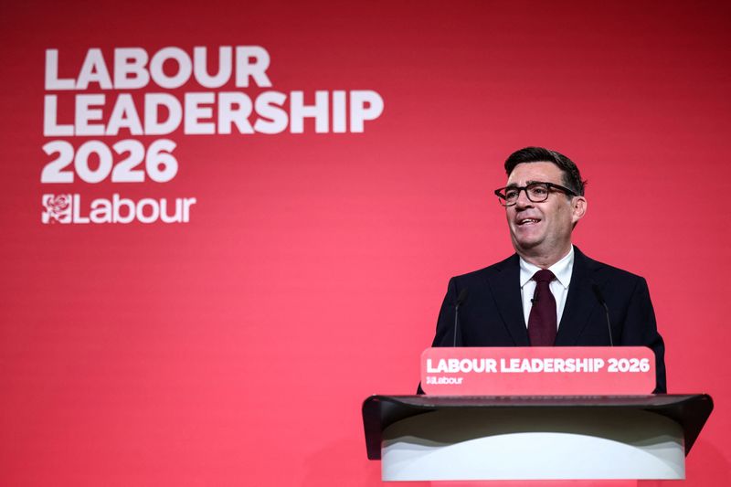Andy Burnham speaks after being confirmed as the Labour Party's new leader and the country's next Prime Minister, during 'Labour's Special Conference' in London, Britain, July 17, 2026. HENRY NICHOLLS/Pool via REUTERS