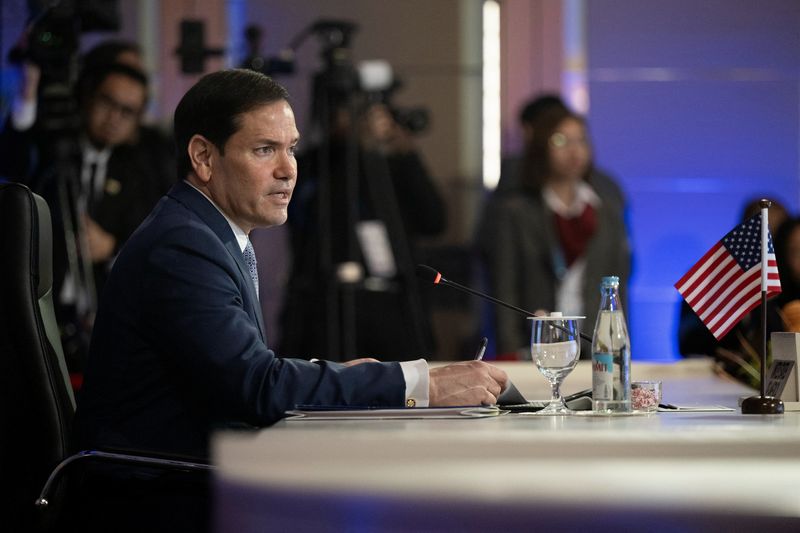 U.S. Secretary of State Marco Rubio makes an opening statement during the ASEAN Post-Ministerial Conference with the U.S. on the sidelines of the Association of Southeast Asian Nations (ASEAN) Foreign Ministers' Meeting in Pasay, Metro Manila, July 22, 2026. BRENDAN SMIALOWSKI/Pool via REUTERS