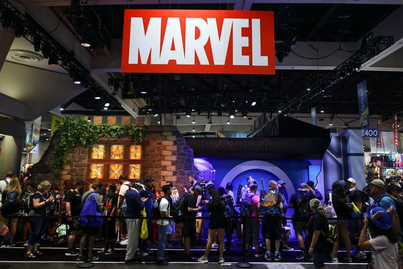 People gather in the exhibition hall during the opening day of Comic-Con International in San Diego, California, U.S., July 23, 2026. REUTERS/Daniel Cole