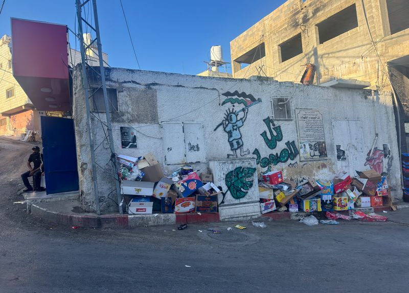 Graffiti reading 'Tal the steadfast' in the Palestinian village Tal in the Israeli-occupied West Bank July 27, 2026.  REUTERS/Pesha Magid