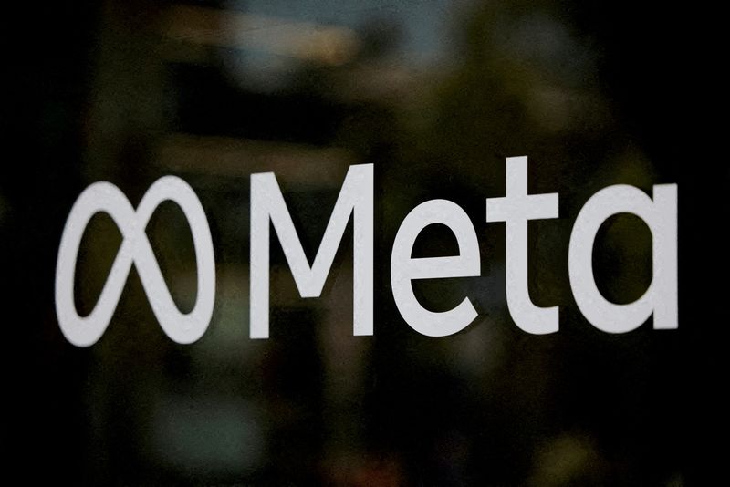 FILE PHOTO: The logo of Meta at the Meta Lab in Los Angeles, California, U.S., May 20, 2026. REUTERS/Daniel Cole/File Photo