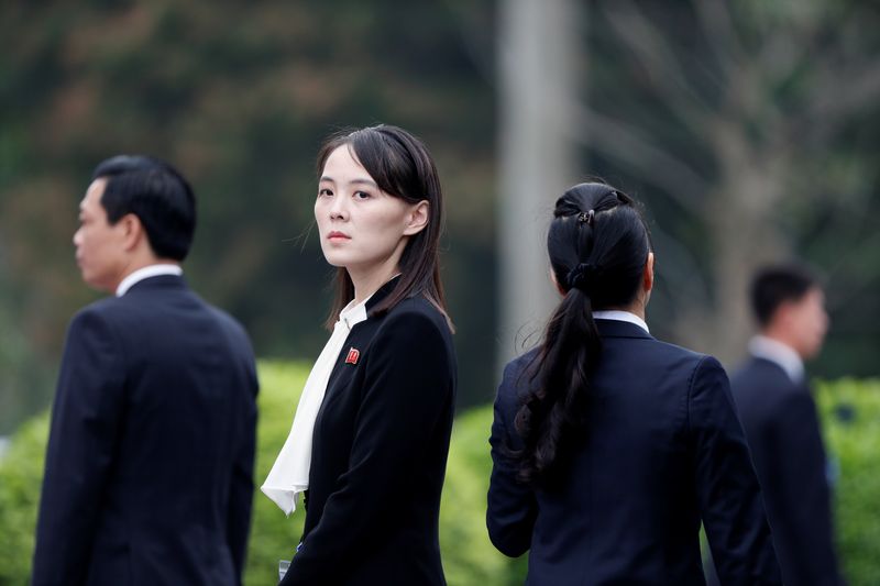 FILE PHOTO: Kim Yo Jong, sister of North Korea's leader Kim Jong Un attends wreath laying ceremony at Ho Chi Minh Mausoleum in Hanoi, Vietnam March 2, 2019. REUTERS/Jorge Silva/Pool/ File Photo