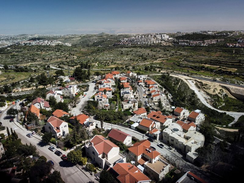 FILE PHOTO: A drone view of Neve Daniel, a Jewish settlement in the Israeli-occupied West Bank, March 12, 2024. REUTERS/Dedi Hayun/File Photo