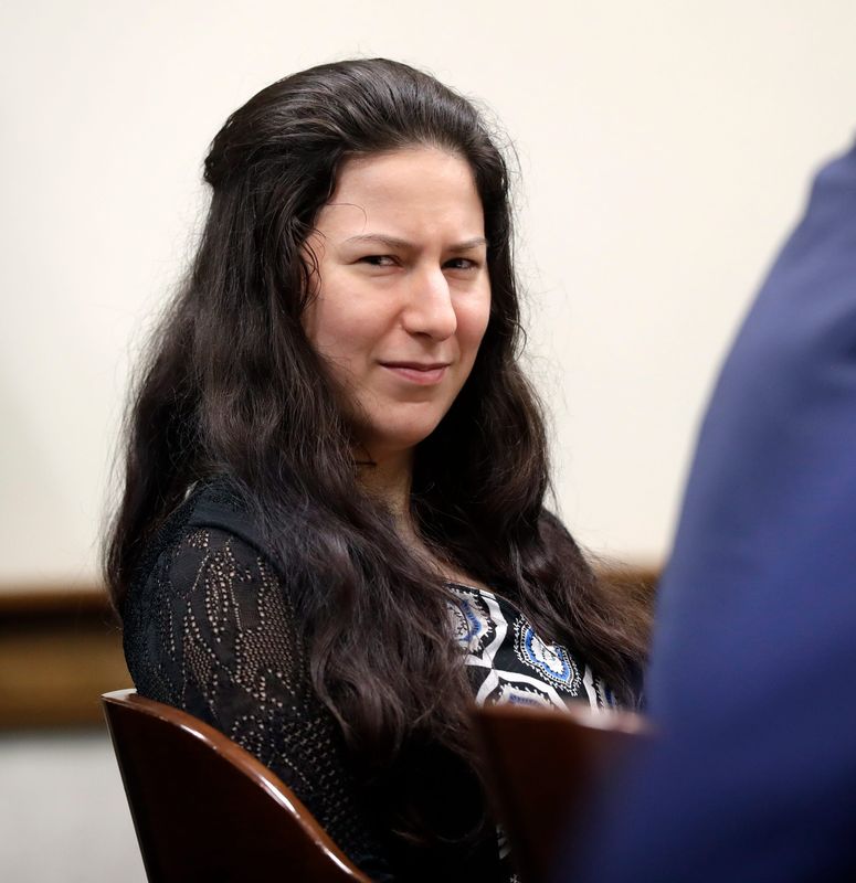 Taylor Schabusiness, who is charged with killing and dismembering her friend, is pictured during her trial in Brown County Circuit Court on July 25, 2023, in Green Bay, Wis.