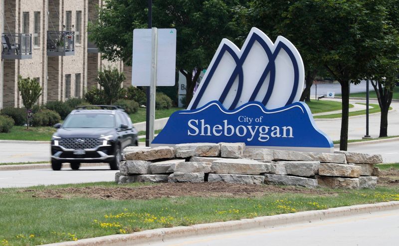 A new welcome to Sheboygan sign has been installed on Kohler Memorial Drive on the city’s west side, Wednesday, July 26, 2023, in Sheboygan, Wis.