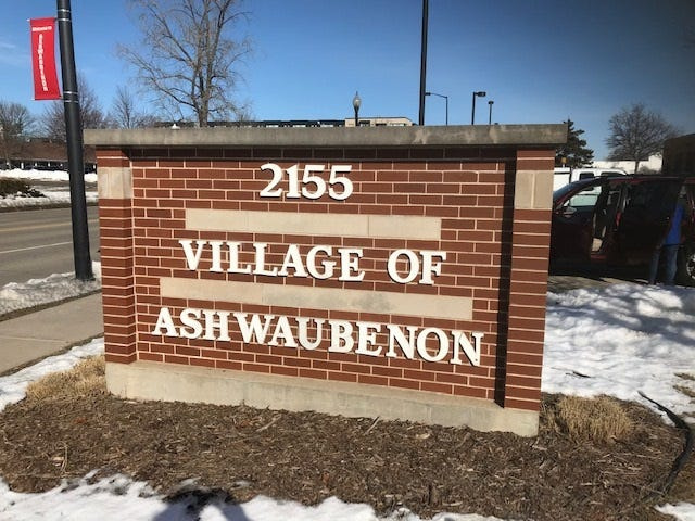 Sign at Ashwaubenon Village Hall