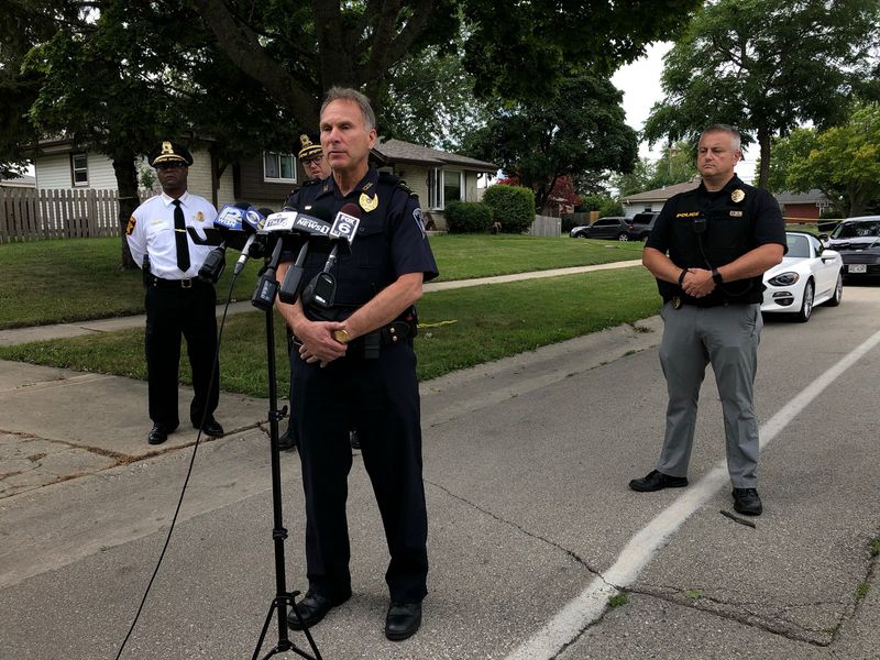 Franklin Police Chief Rick Oliva speaks to the media on Friday, September 3, 2021.