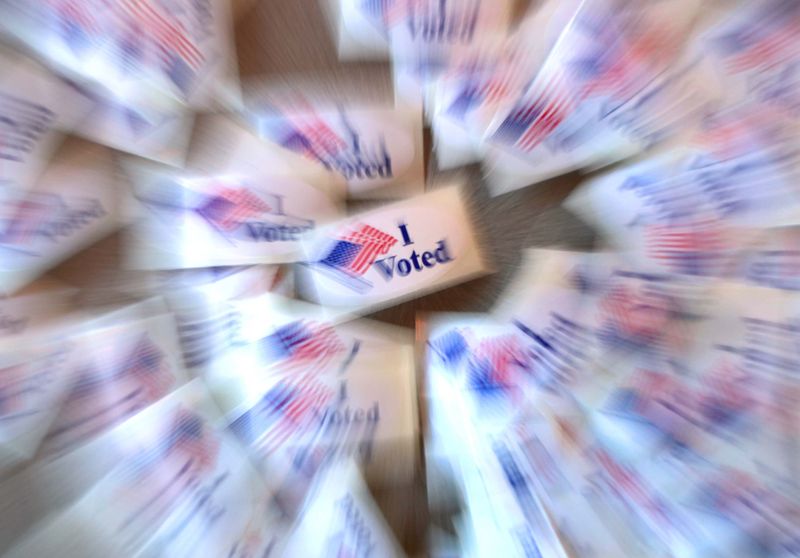 I Voted stickers are shown here.