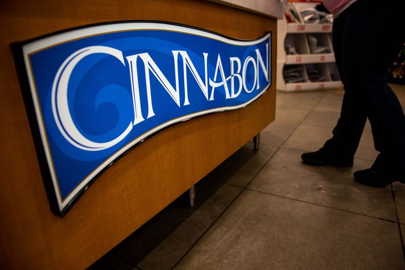 Cinnabon sits in the center of the Pilot Travel Center Tuesday, Feb. 8, 2022, located at 853 Interchange Drive in Holland.