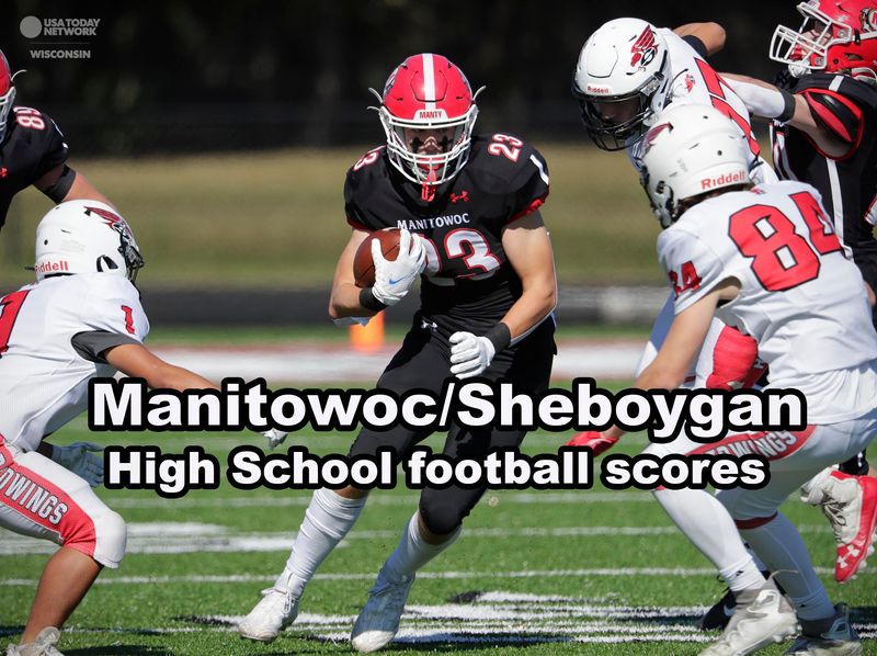 Manitowoc Lincoln's Maxwell Schneider (23) drives the ball in a space between Sheboygan South players at Ron Rubick Municipal Field, Saturday, October 1, 2022, in Manitowoc, Wis.