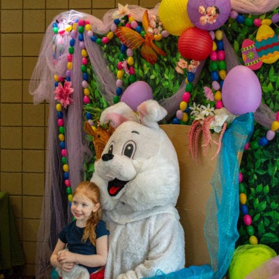 Visitors to NEW Zoo & Adventure Park can take photos with the EggStravaganZoo Bunny on April 4.