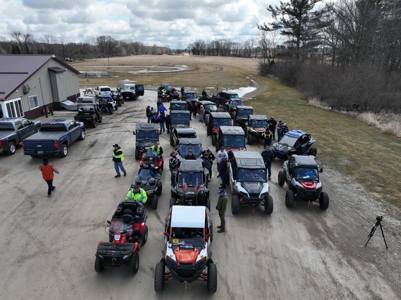 Riders gather with their ATVs and UTVs for an event organized by the Wisconsin ATV/UTV Association (WATVA).