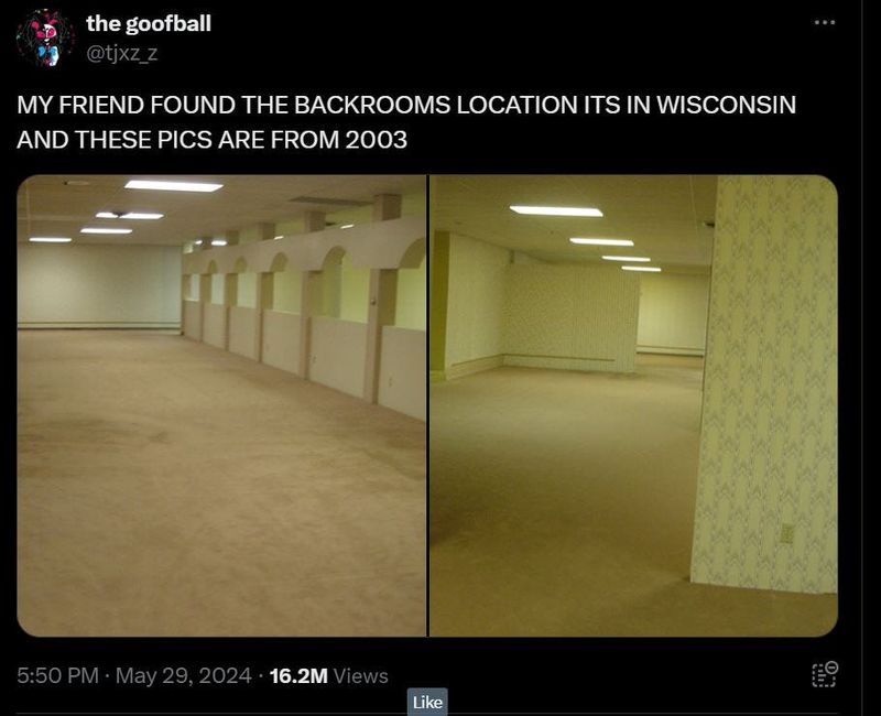 A 2003 photo from a HobbyTown in Oshkosh became the launching point for an internet urban legend known as 'The Backrooms'