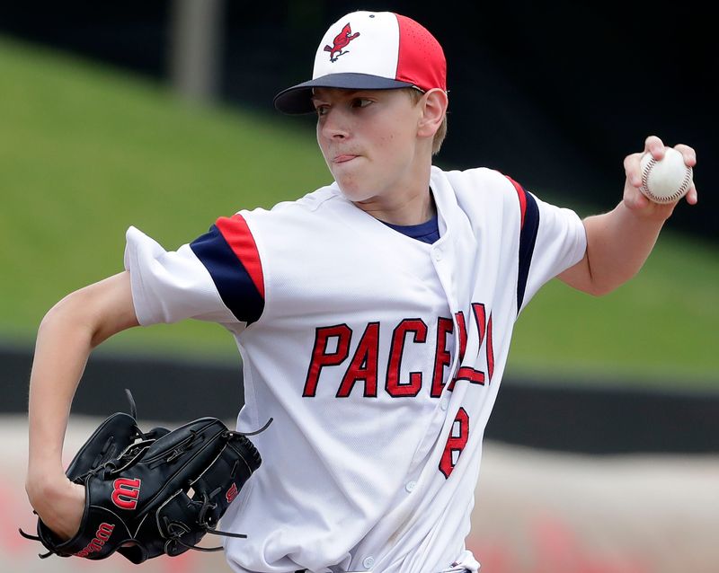 Pacelli High School's Keltin Opper (8) against Eleva-Strum High School during their Division 4 state baseball semifinal game on Tuesday, June 11, 2024 at Neuroscience Group Field at Fox Cities Stadium in Grand Chute, Wis. Eleva-Strum defeated Pacelli 3-2.
Wm. Glasheen USA TODAY NETWORK-Wisconsin
