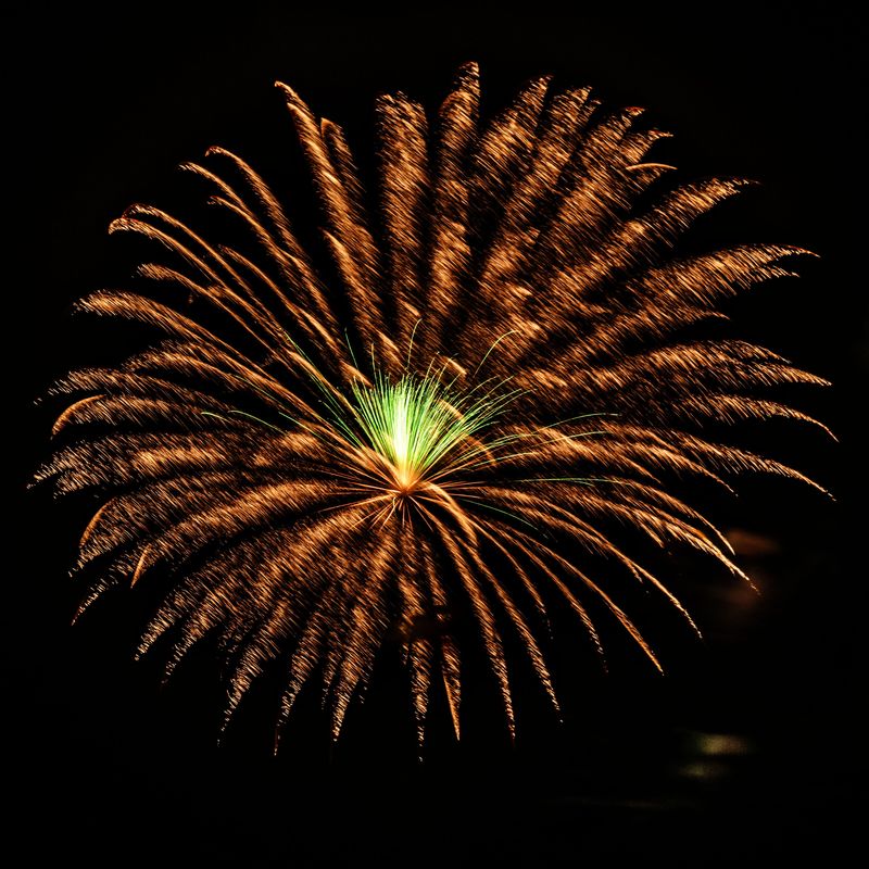 Fireworks explode over Pewaukee Lake during the Fourth of July festivities,Thursday, July 4, 2024.