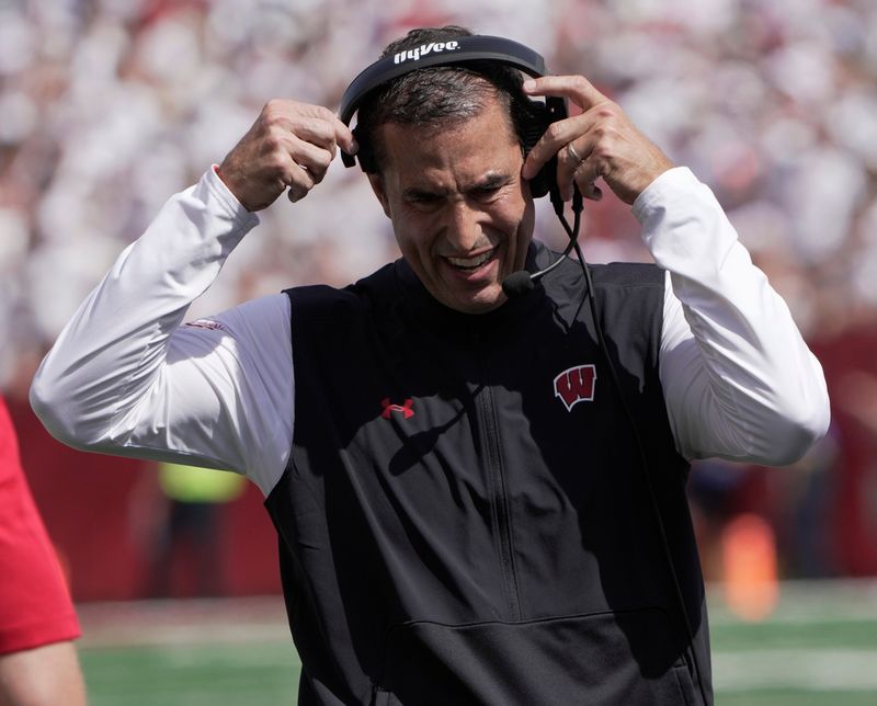 Wisconsin head coach Luke Fickell is shown during the first quarter of their game against Alabama Saturday, September 14, 2024 at Camp Randall Stadium in Madison, Wisconsin.