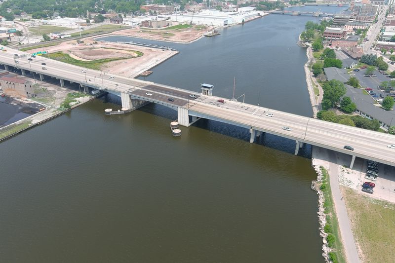An overhead view of the Mason Street bridge slated to be reconstructed beginning in 2032.