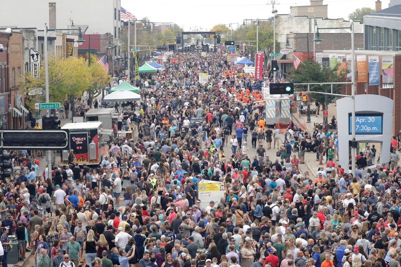 College Avenue is full of attendees during Octoberfest on Sept. 30, 2023, in downtown Appleton. The festival usually draws around 200,000 people to the city's downtown.