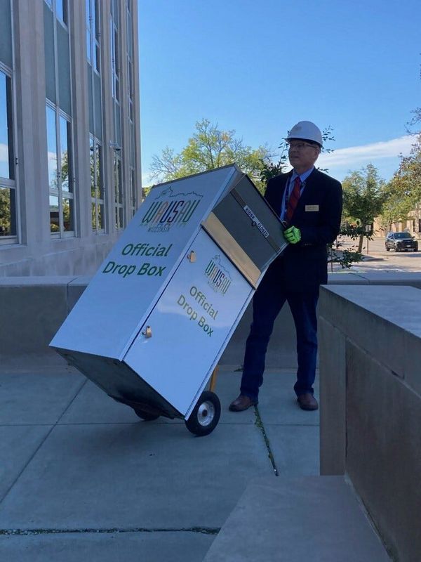 Mayor Doug Diny shared this image in an email to Lisa Rasmussen, council president and 7th district alderperson, Monday after she asked him about security camera footage she had become aware of.