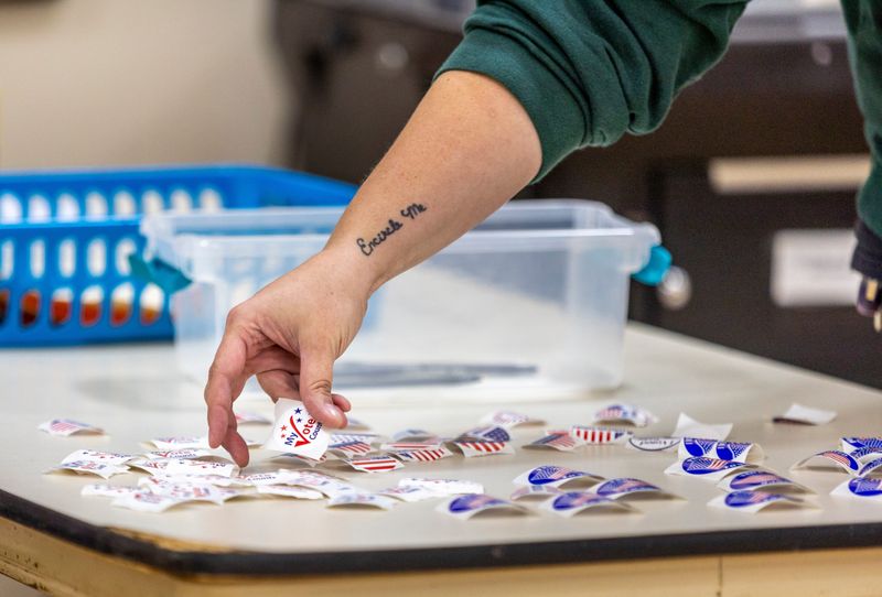 Centralia Center in Wisconsin Rapids, Wis. bustles with activity as polling continues on Election Day, Tuesday, Nov 5, 2024. As of 1:30 pm, over 1,550 ballots had been cast at the polling location.