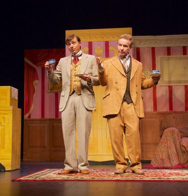 Chad Luberger and Doug Mancheski, from left, starred as two single guys pursuing romance in Northern Sky Theater's 2014 production of "The Bachelors." The Fred Alley/James Kaplan musical comedy last played at Northern Sky that year but returns for a 25th anniversary run as the company's 2025 fall show.