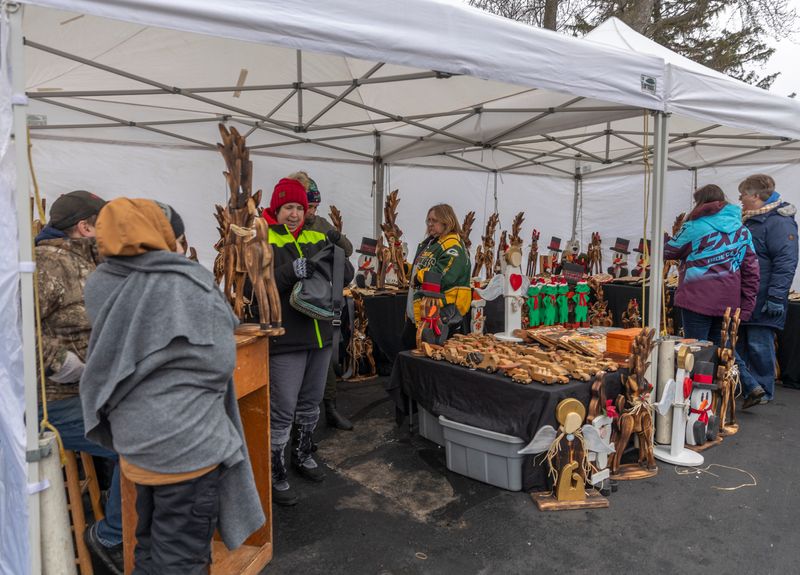 The Rudolph Country Christmas continues with the Country Christmas Market featuring local crafters, a reindeer photo opportunity, horse drawn wagon rides and Santa and Mrs. Claus wandering the market to visit with all at downtown Rudolph, Wis. on Saturday, Dec 14, 2024.