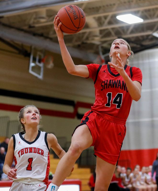 Shawano's Leah Nordin had 19 points, 10 rebounds and 7 steals against Green Bay Preble and 24 points, 8 rebounds, 5 assists and 7 steals against Green Bay East last week.