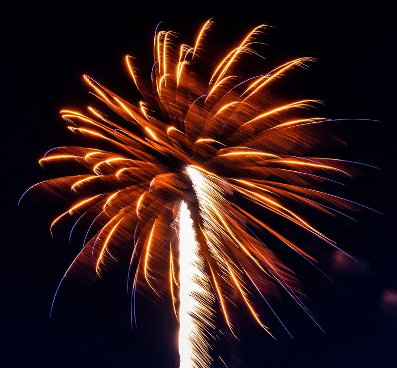 Fireworks explode over Nixon Park during Hartland's Hometown Celebration on Friday, June 24, 2022. The annual event features a parade, fireworks, live music, a beer garden and more.