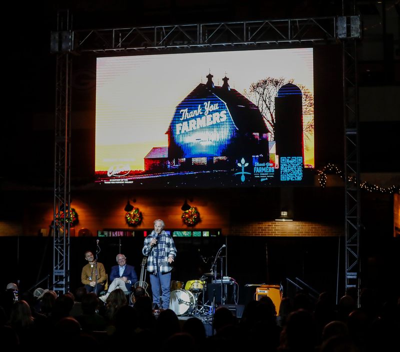 Actor Craig T. Nelson addresses the crowd during a VIP event for "Green and Gold" in January at the Lambeau Field Atrium.