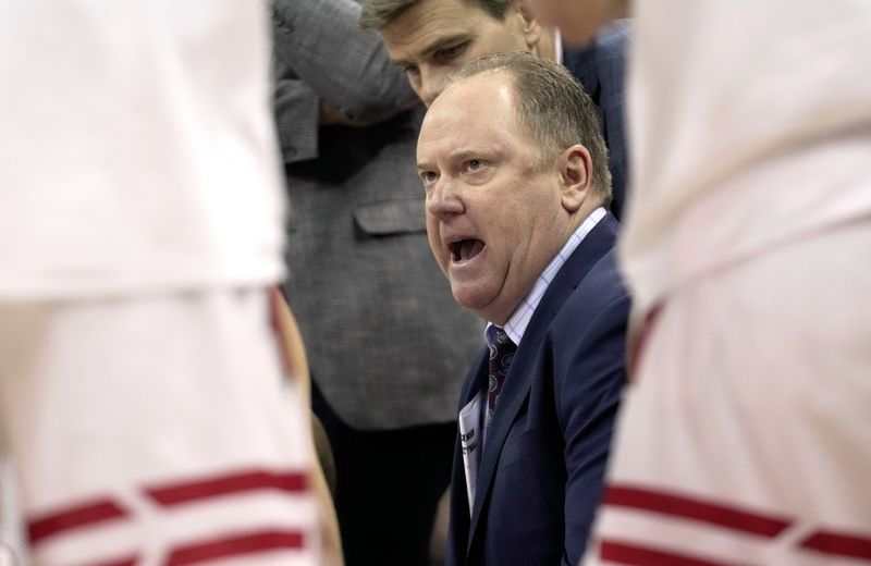 Wisconsin head coach Greg Gard is shown during the first half of their game against Indiana Tuesday, February 4, 2025 at the Kohl Center in Madison, Wisconsin.