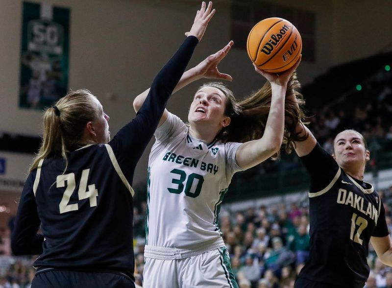 University of Wisconsin-Green Bay's Jenna Guyer (30) is expected to be one of the top players in the Horizon League this season.