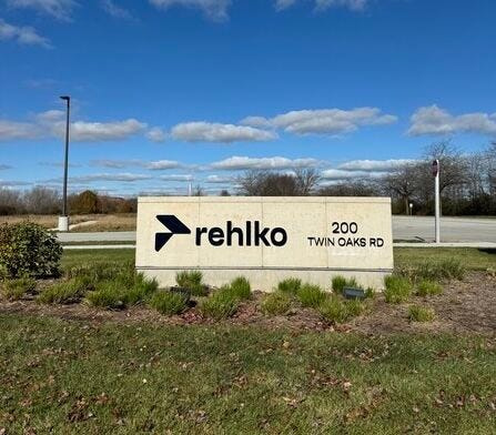 A new sign at the Rehlko building at 200 Twin Oaks Road in Kohler, Wis.