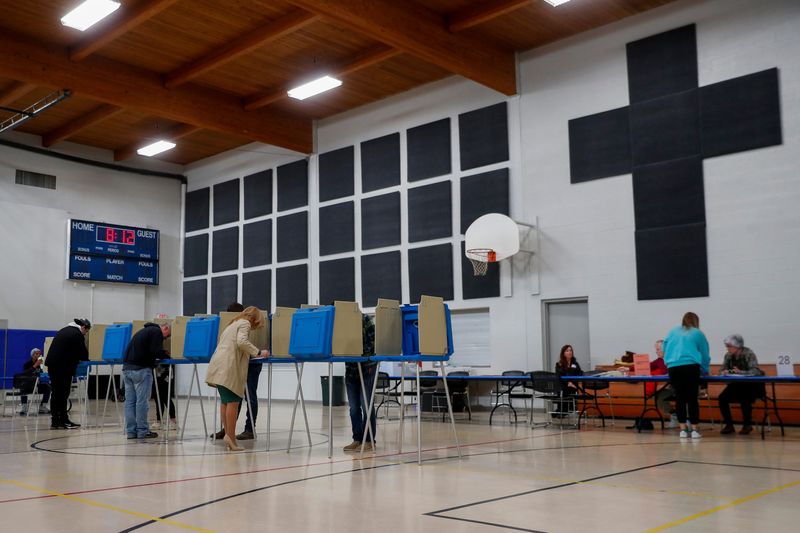 Voters fill out their ballots on Tuesday, April 1, 2025, at Redeemer Lutheran School in Green Bay, Wis.
Tork Mason/USA TODAY NETWORK-Wisconsin