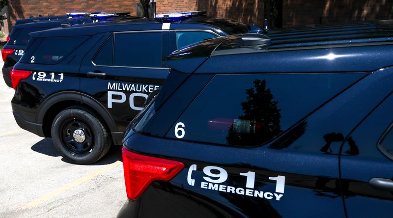 Milwaukee Police Department will add 10 new hybrid vehicles to their 900 car fleet Friday, May 11, 2021. The cars themselves will save up to $3,000 per year on gas, per car, according to former Mayor Tom Barrett. The Milwaukee Police Department has also ordered 30 more hybrid cars that will come later on this year. Ebony Cox / Milwaukee Journal Sentinel
