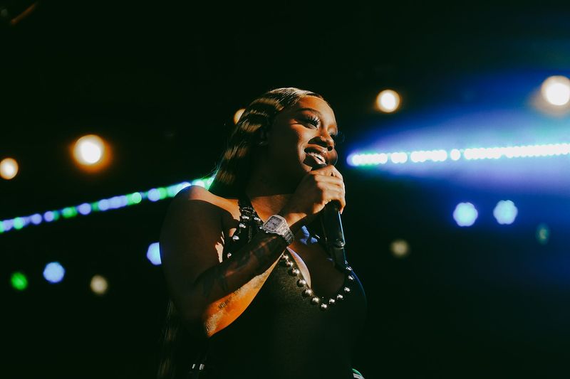 Flo Milli performs at RiverBeat Music Festival at Tom Lee Park in Downtown Memphis on May 03, 2025. The Alabama rapper cancelled their opening set for Megan Thee Stallion at Summerfest just a few hours before showtime June 28 due to weather-related travel issues.
