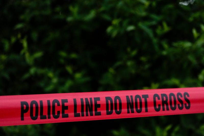 Police tape is pictured outside of Wilgus Hall following an emergency incident at the University of Wisconsin-Platteville on May 19, 2025, in Platteville, Wisconsin.