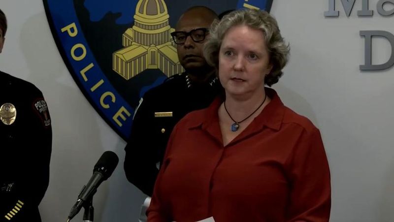 Madison mayor Satya Rhodes-Conway speaks to reporters after the announcement that a 26-year-old man has been arrested in the assault of a female student.