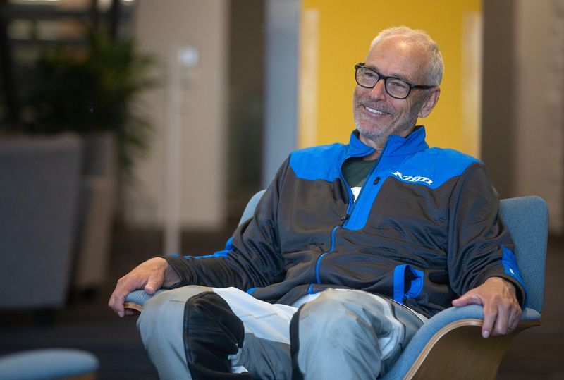 Dan Winkelman speaks at the Medical College of Wisconsin in Wauwatosa on June 4, 2025. Pancreatic cancer survivor Dan Winkelman, of Stevens Point is riding his motorcycle from Milwaukee to Alaska to raise funds for the Seena Magowitz Pancreatic Cancer Foundation and the Medical College of Wisconsin – one of the world’s leading pancreatic research universities.