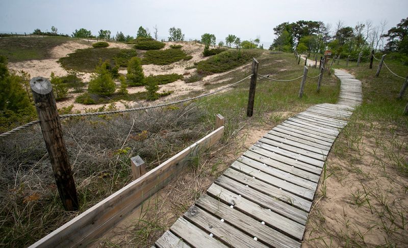 A view of the Kohler Andrae State Park dunes cord walk, Friday, June 6, 2025, in Sheboygan, Wis.