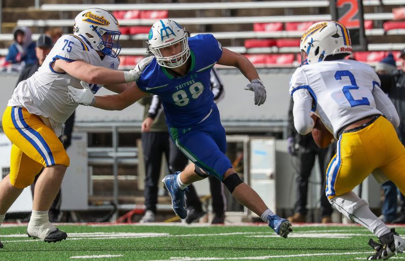 Notre Dame's James Flanigan, a three-sport standout for most of his high school career, was named boys athlete of the year during Friday's Northeast Wisconsin High School Awards show at the Lambeau Field Atrium in Green Bay.