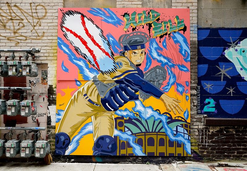 An anime-style mural featuring Brewers catcher William Contreras, is unveiled June 27 in Black Cat Alley on Milwaukee's east side. The mural, illustrated by Brent Schoonover and painted by Hannah Tews, is the third installed in the Brewers' #BeyondTheDiamond effort.