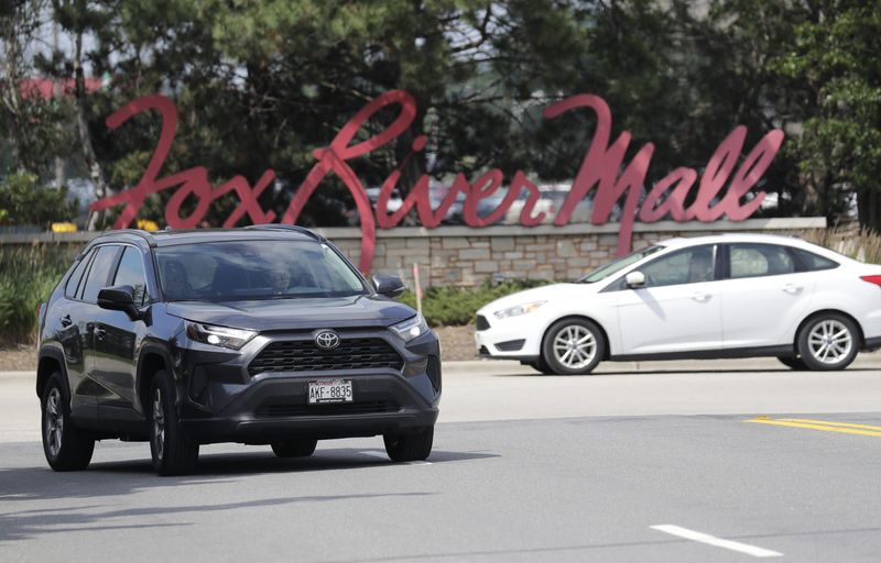 The Fox River Mall in Grand Chute generates considerable traffic, as illustrated here at the intersection of Outer Ring Road and North Mall Drive.