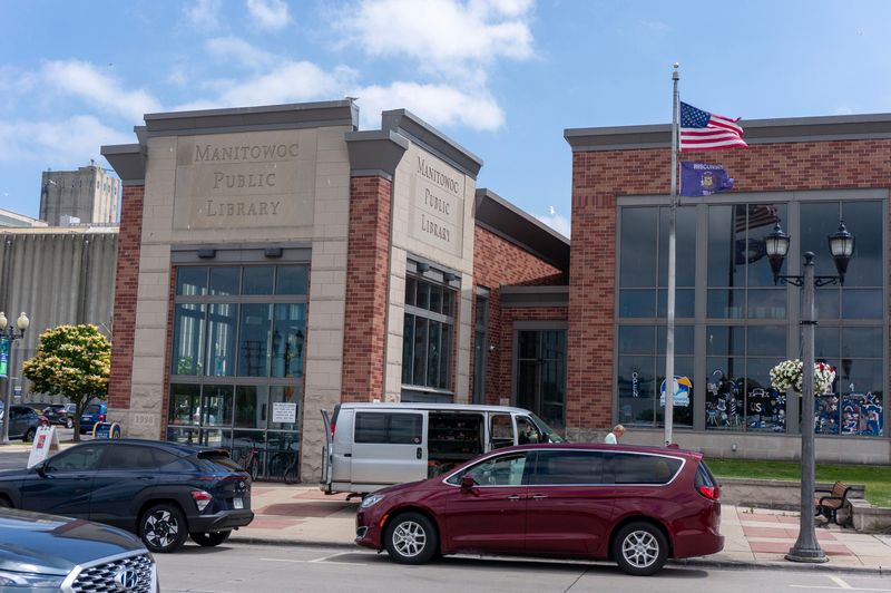 The Manitowoc Public Library as seen, Wednesday, July 9, 2025, in Manitowoc, Wis.
