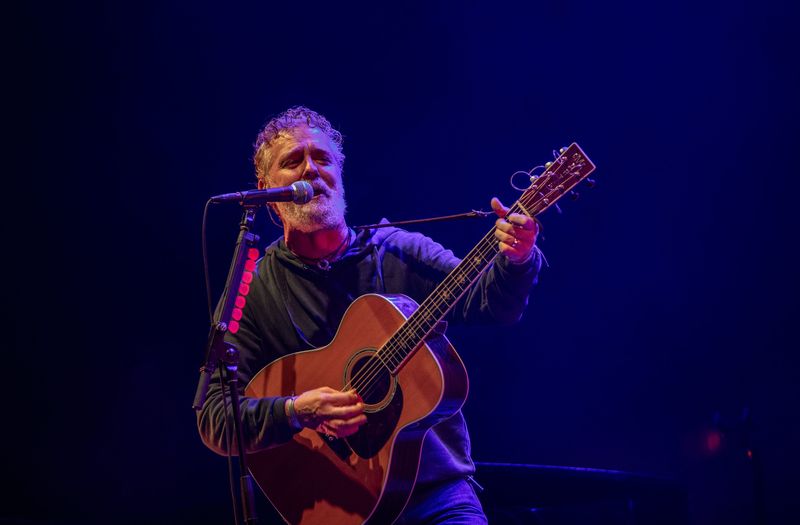 The Swell Season, the Oscar-winning musicians Glen Hansard and Marketa Irglová who starred in the movie "Once," perform at the Riverside Theater in Milwaukee on Tuesday, July 15, 2025.