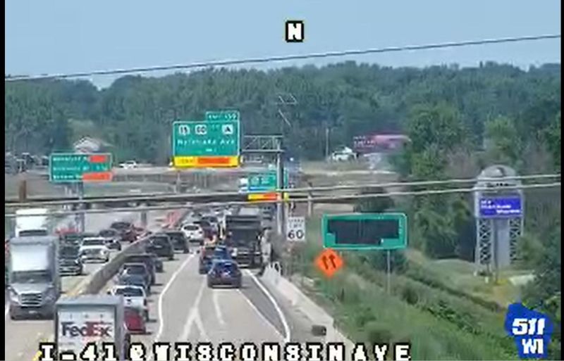 The right lane of Interstate 41 northbound, between the exits for Wisconsin Avenue and Northland Avenue in Grand Chute is closed on July 21 for a crash. The Wisconsin Department of Transportation expects the closure to only last one hour.