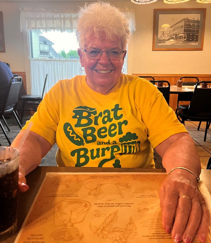 At 82, JoAnn McDonough-Torreano of Menominee, Michigan, is fast becoming a social media star for a Green Bay Packers song she wrote more than 20 years ago. Her "A Brat, Beer and a Burp" even has its own line of merch.