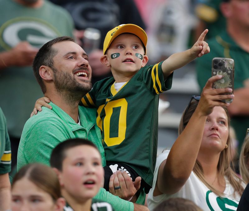 Fans attend Green Bay Packers Family Night on Aug. 2, 2025, at Lambeau Field in Green Bay, Wis.