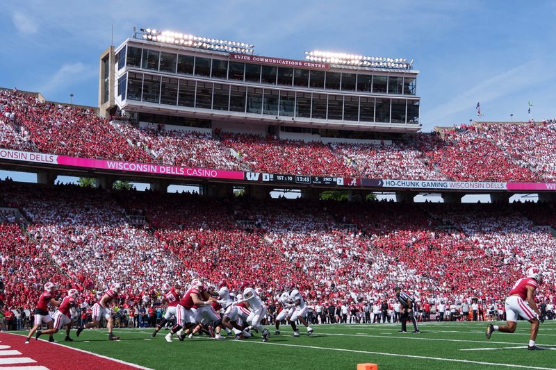 General view of Camp Randall Stadium during the second quarter of the game between the Alabama Crimson Tide and Wisconsin Badgers on September 14, 2024.