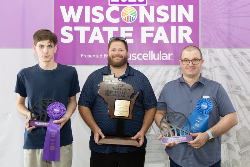 Team Emmi Roth - Monroe was named the Grand Master Cheesemaker at the 2025 Wisconsin State Fair Blue Ribbon Dairy Products Auction on Thursday, August 7. Roth Grand Cru Original Wheel was sold for $6,300 to Old World Creamery.