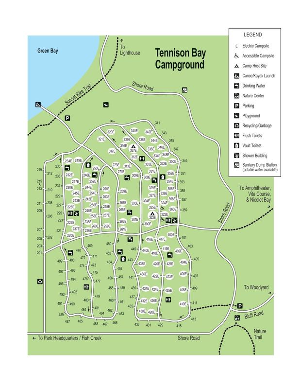 Tennison Bay Campground at Peninsula State Park in Door County is in line for extensively modernized and renovated upgrades to its 58-year-old toilet and shower facilities following funding approval Aug. 6 by the Wisconsin State Building Commission.